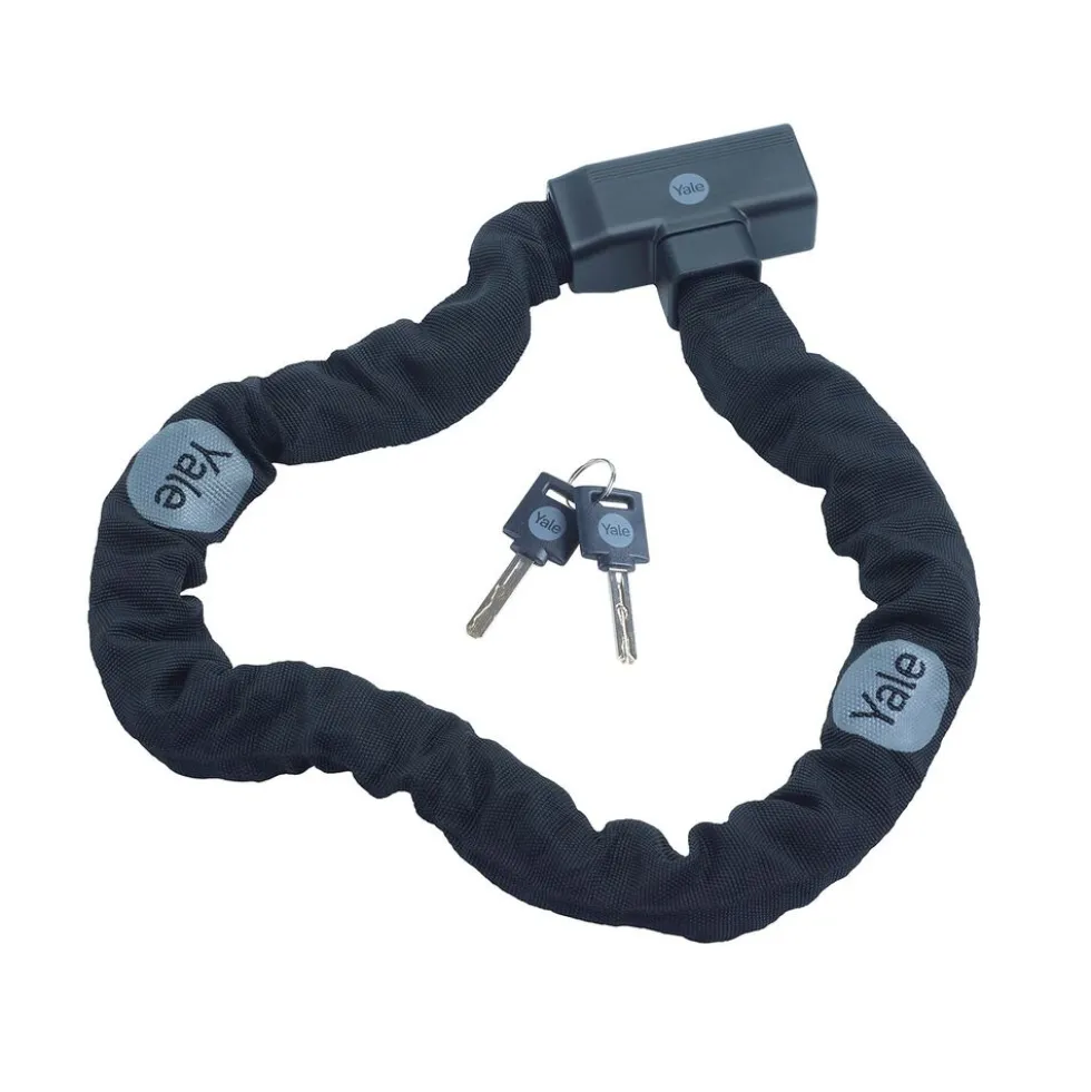 Łańcuch rowerowy z zamkiem na klucz Yale Essential Security, 90 x 0,8 cm