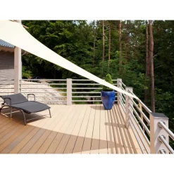 Żagiel ogrodowy przeciwsłoneczny DecoTeam, trójkąt, 2,5 x 2,5 x 2,5 m, biały