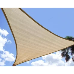 Żagiel ogrodowy przeciwsłoneczny DecoTeam Optima, trójkąt, 4,15 x 4,15 x 4,15 m, beżowy