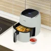 Air Fryer Frytkownica beztłuszczowa Hoffen, 1500 W, 5 l, kremowa matowa