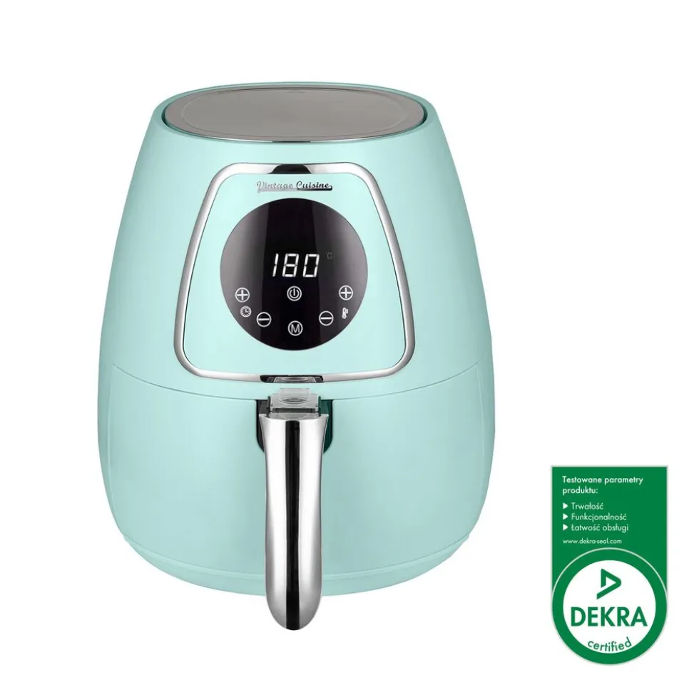 Air Fryer Frytkownica beztłuszczowa Vintage Cuisine, 1300 W, 2,8 l, miętowa