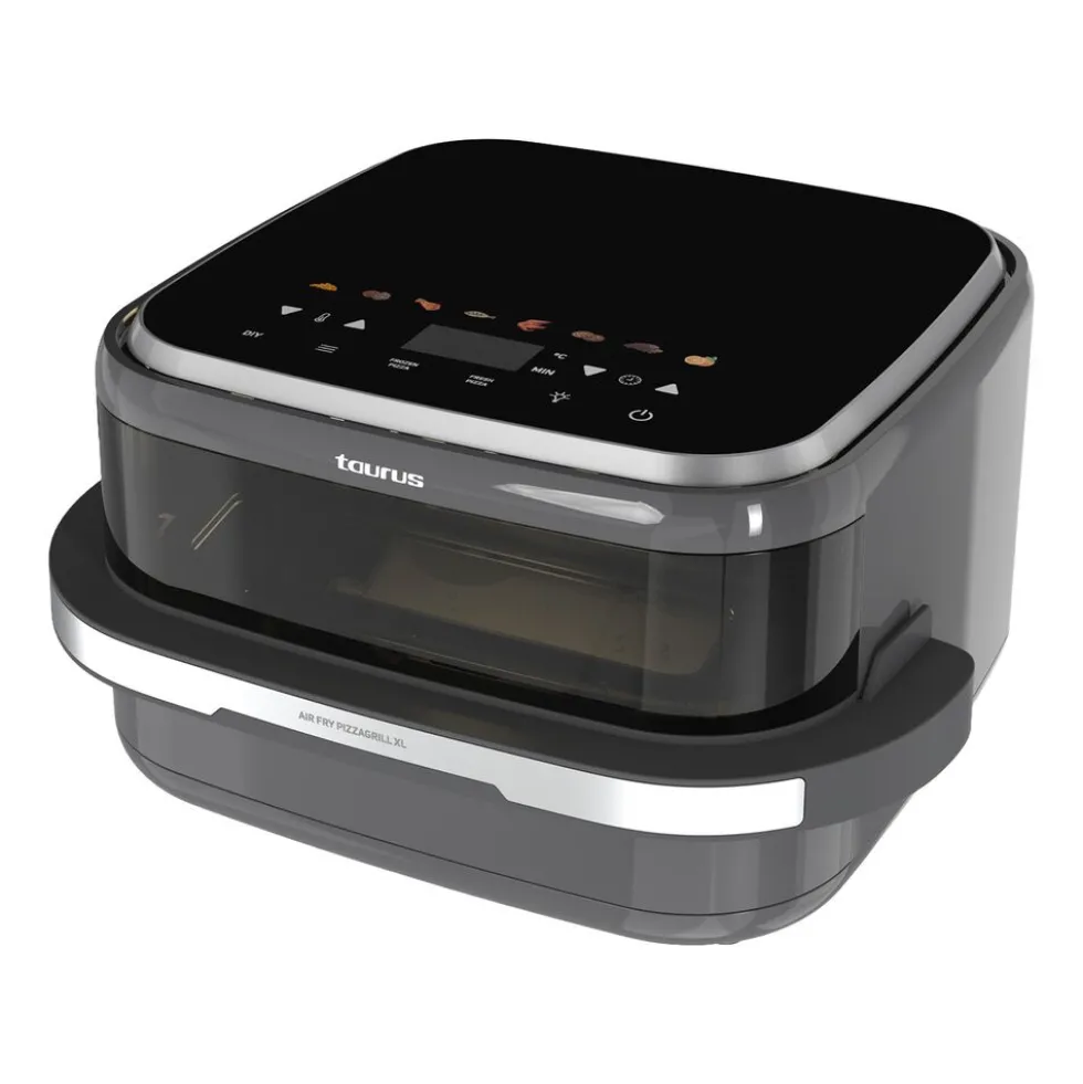Air Fry Pizza Grill XL Taurus, 3 w 1, 2200 W, 4,2 l, czarny