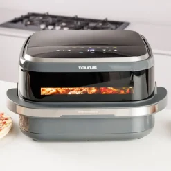 Air Fry Pizza Grill XL Taurus, 3 w 1, 2200 W, 4,2 l, czarny