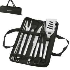 Akcesoria do grilla Konighoffer BBQ Chef, 12 elementów, w etui, stal nierdzewna