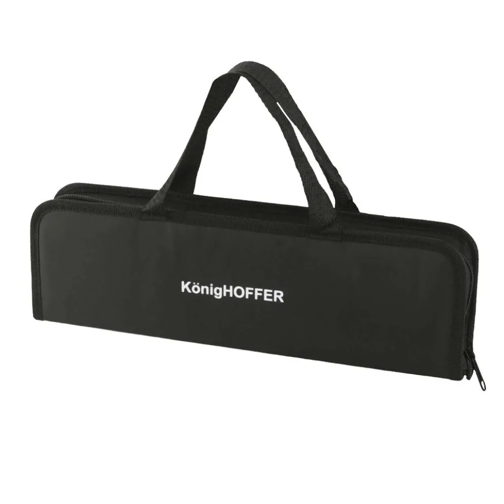 Akcesoria do grilla Konighoffer BBQ Chef, 12 elementów, w etui, stal nierdzewna