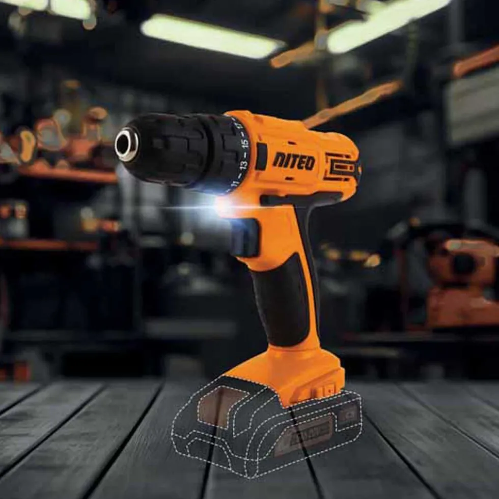 Akumulatorowa wiertarko-wkrętarka Niteo 20 V Max, 20 V, z udarem