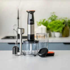 Akumulatorowy blender ręczny MPM GoFree CMBL-01, czarno-srebrny