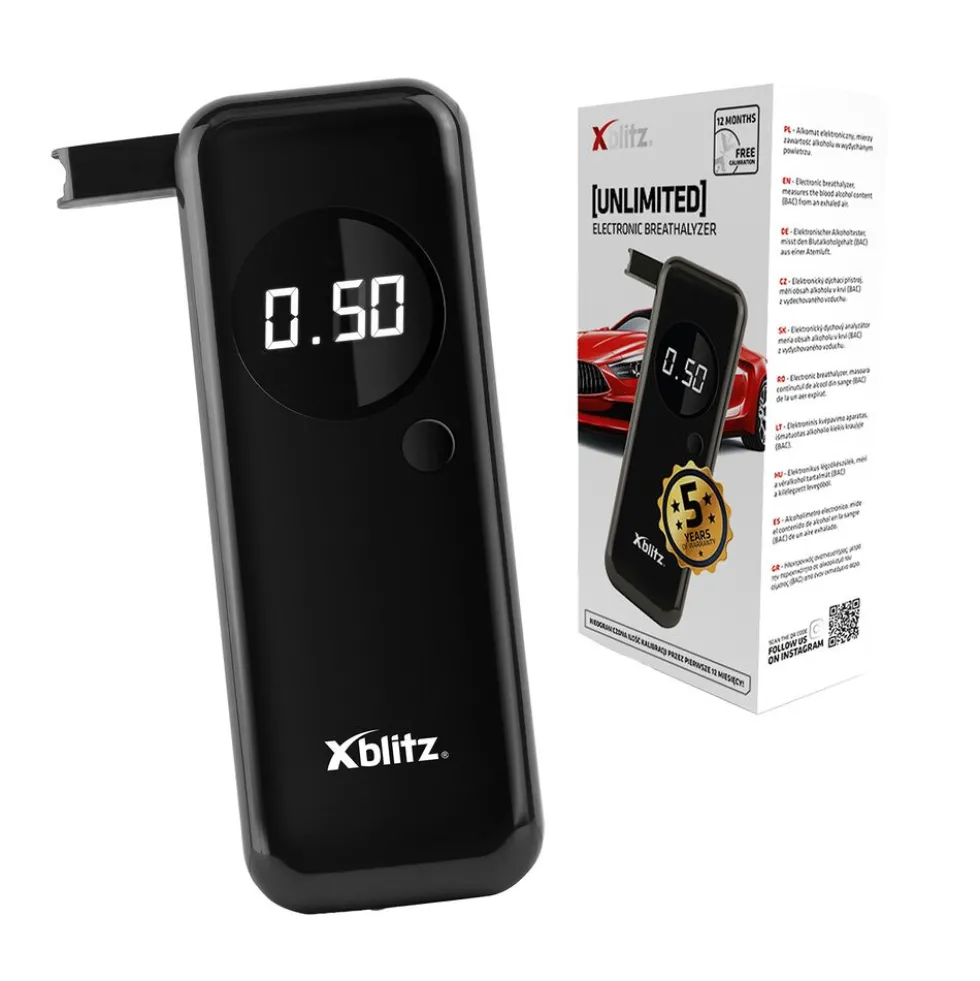 Alkomat elektroniczny Xblitz Unlimited, półprzewodnikowy