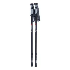 Aluminiowe kije trekkingowe HiMountain, 66-135 cm, czarno-szare