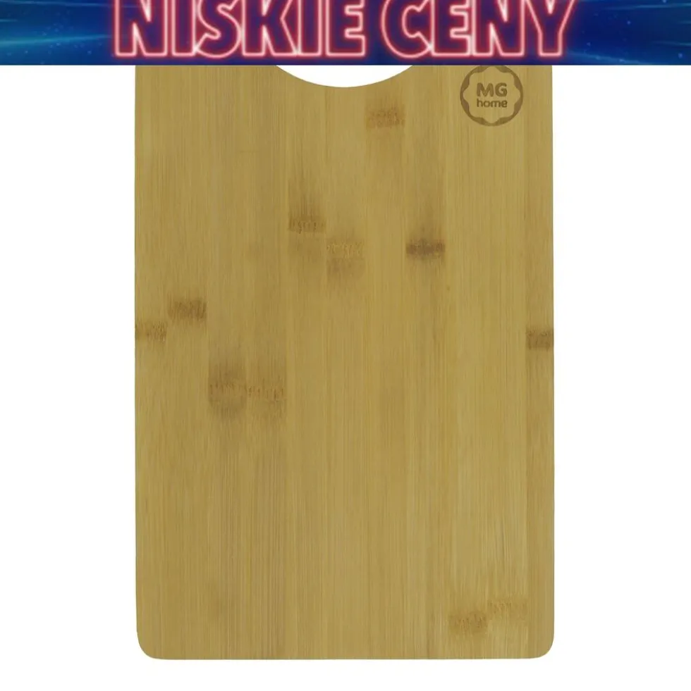 Bambusowa deska do krojenia MG Home, z plastikowym uchwytem