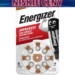 Baterie do aparatów słuchowych Energizer, 8 szt., rozmiar 312