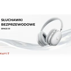 Bezprzewodowe słuchawki gamingowe Havit Space S1 H670BT, beżowe
