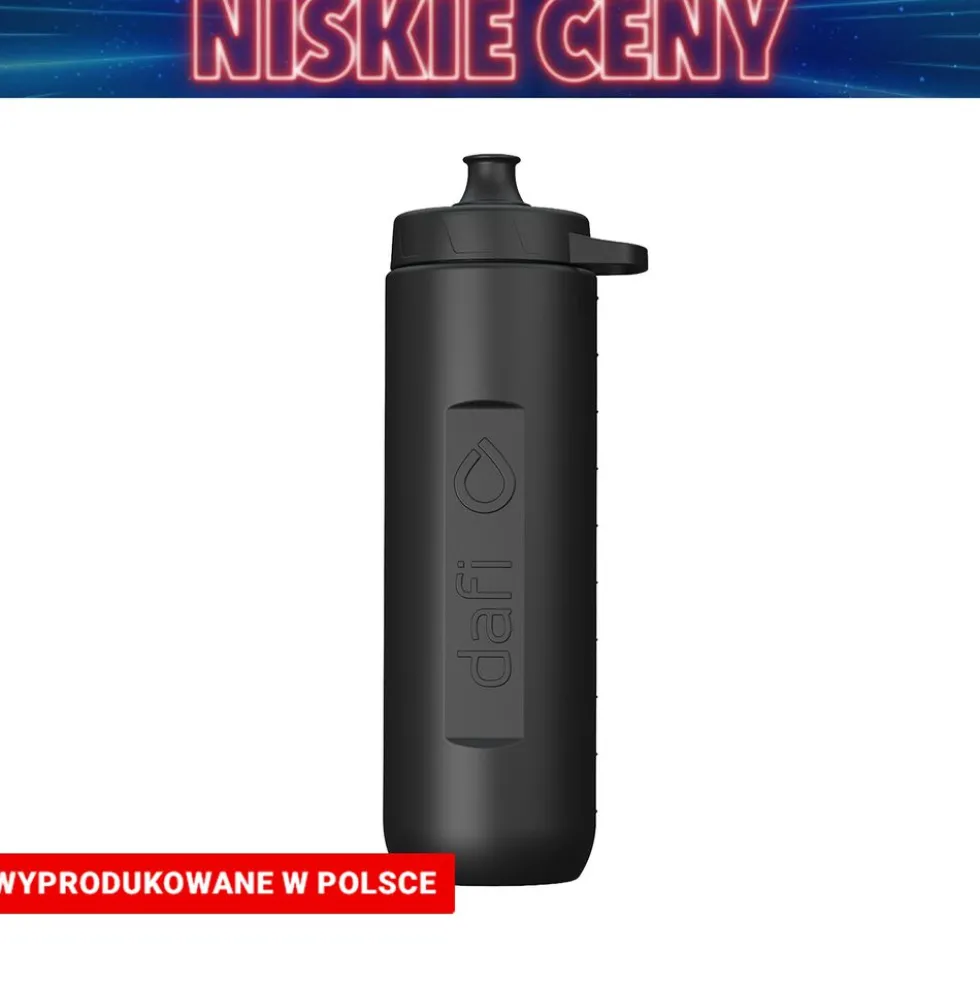 Bidon filtrujący Dafi Rush, 1 l, z wkładem filtrującym, czarny