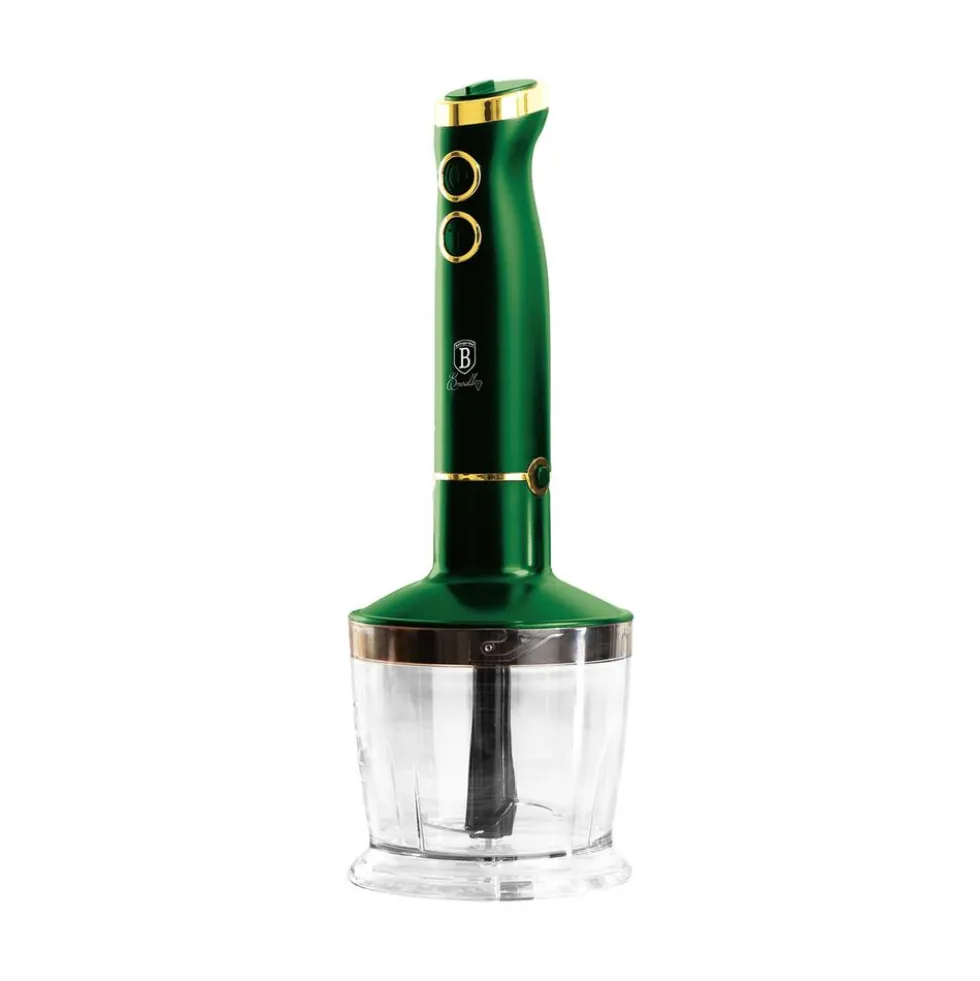 Blender ręczny BerlingerHaus Emerald, 500 W, z akcesoriami, zielony
