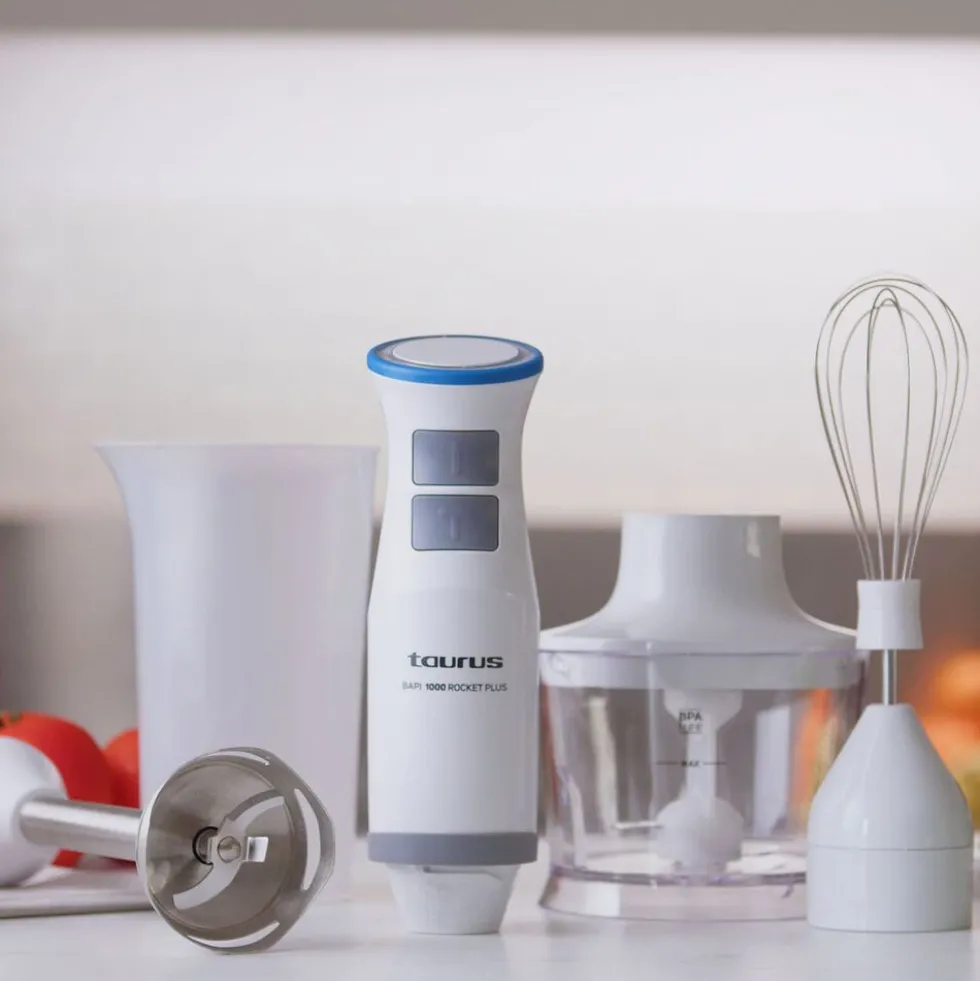 Blender ręczny Taurus Bapi Rocket Plus, 1000 W, z akcesoriami, biały