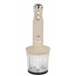 Blender ręczny 4 w 1 Huslog QuickBlend, 700 W, 4 końcówki, kremowy