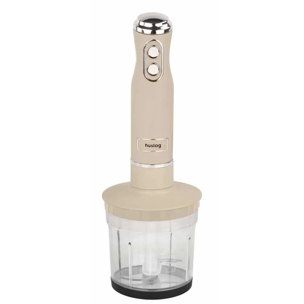 Blender ręczny 4 w 1 Huslog QuickBlend, 700 W, 4 końcówki, kremowy