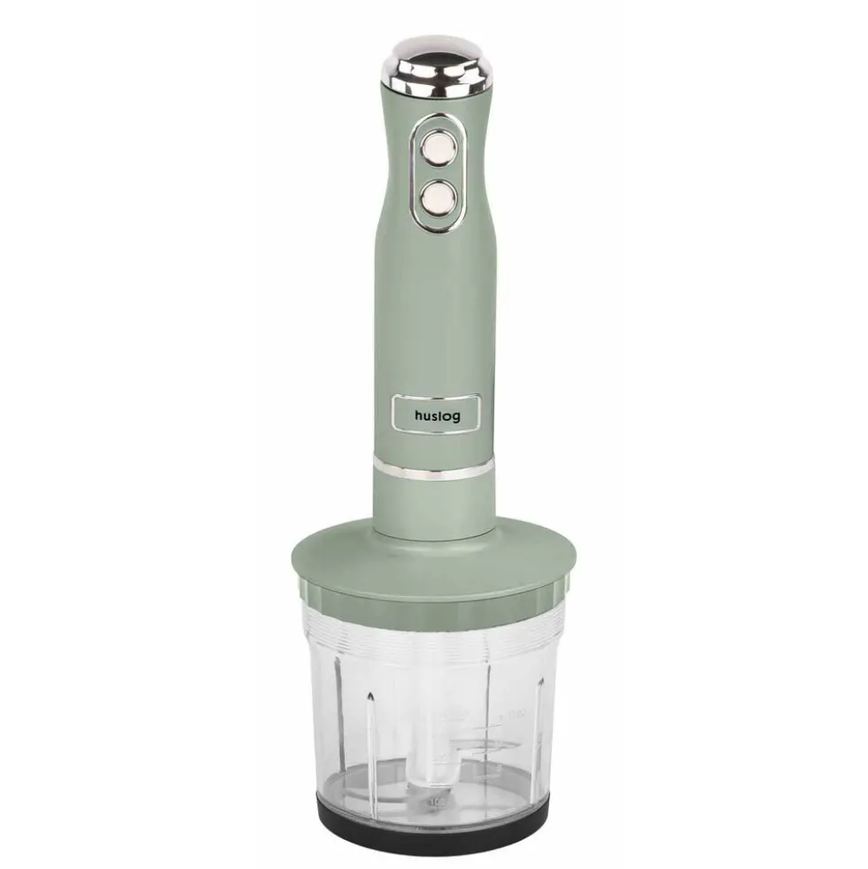 Blender ręczny 4 w 1 Huslog QuickBlend, 700 W, 4 końcówki, zielony