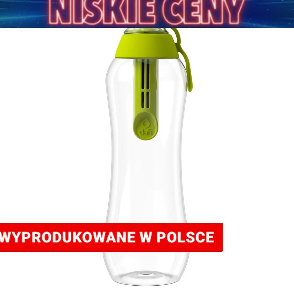 Butelka filtrująca 0,5 l Soft, 1 wkład filtrujący, zielona