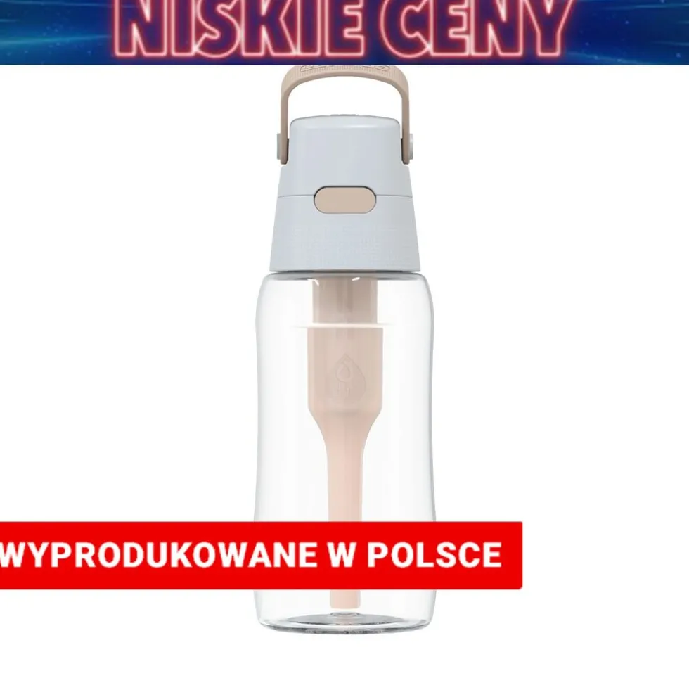 Butelka filtrująca Solid 0,5 L z 1 filtrem, cappuccino