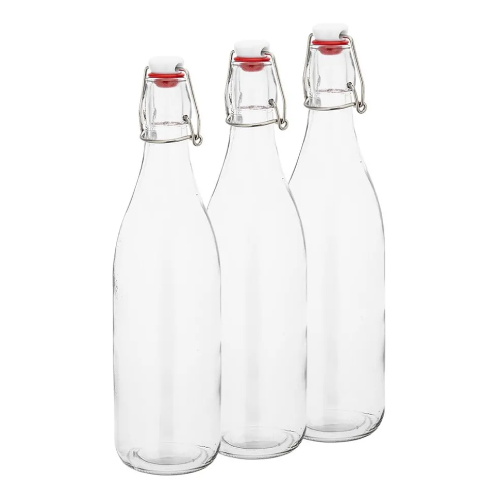Butelka szklana z klipsem Altom Design, 0,5 l, 3 szt.