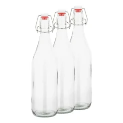 Butelka szklana z klipsem Altom Design, 1 l, 3 szt.
