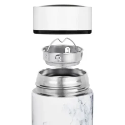 Butelka Termiczna LED NOVEEN TB2319 Marble 450 ml, biała