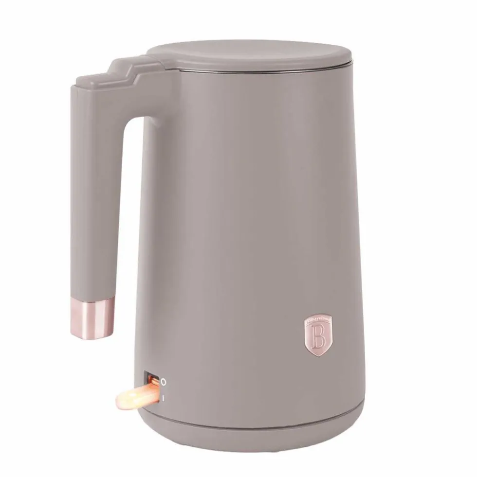 Czajnik elektryczny stalowy BerlingerHaus BH/9576, 1,7 l, 1800 W, taupe