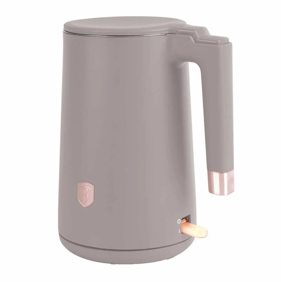 Czajnik elektryczny stalowy BerlingerHaus BH/9576, 1,7 l, 1800 W, taupe