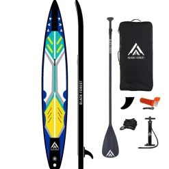 Deska SUP Black Forest, 420 x 71 x 15 cm, z akcesoriami, wielokolorowa