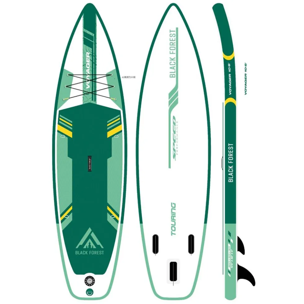 Deska SUP-2016 Black Forest, 320 x 81 x 15 cm z akcesoriami, biało-zielona