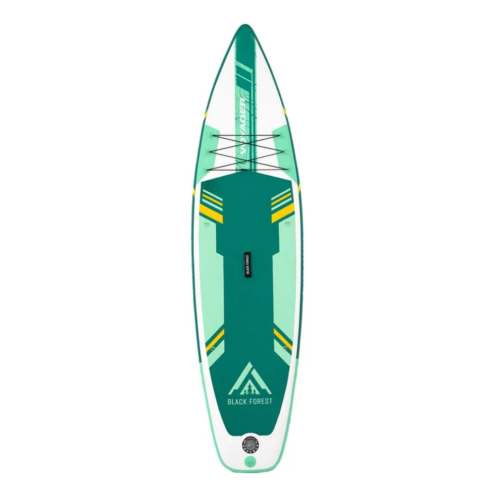Deska SUP-2016 Black Forest, 320 x 81 x 15 cm z akcesoriami, biało-zielona