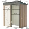 Domek narzędziowy Aiho CC21-LB-EU, 161 x 94 x 182 cm, brązowy