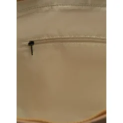 Duża torba materiałowa shopper, beżowa