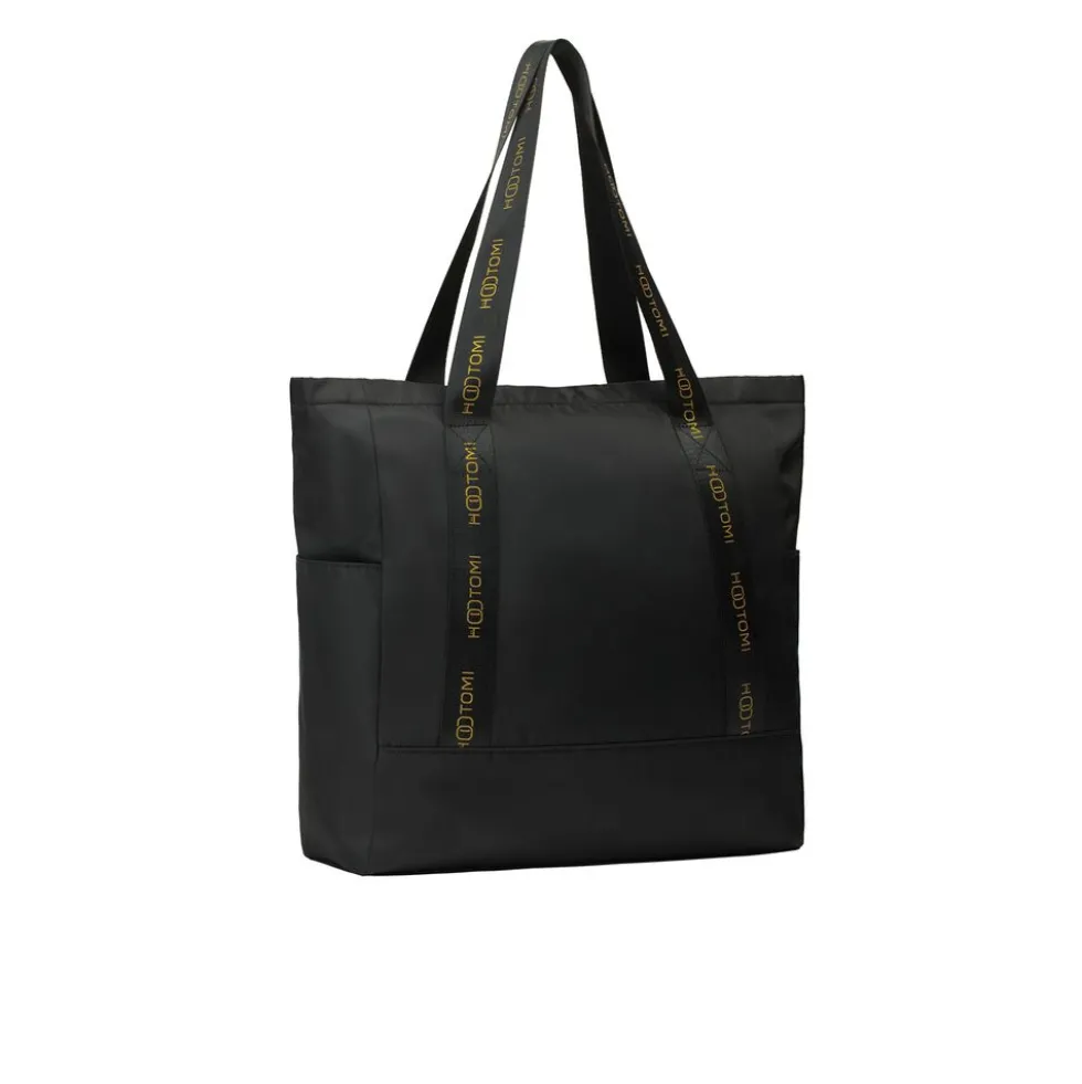Duża torba materiałowa shopper, czarna