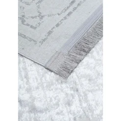 Dywan Multi-Decor Eclipse, 80 x 150 cm, ornament, szary z frędzlami