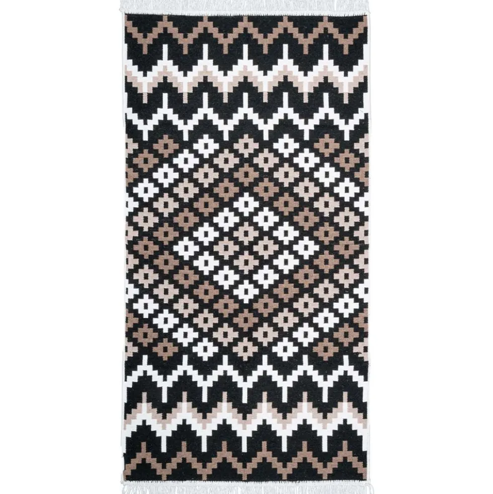 Dywan Multi-decor Kilim Gold, 80 x 150 cm, etno, beżowo-czarny