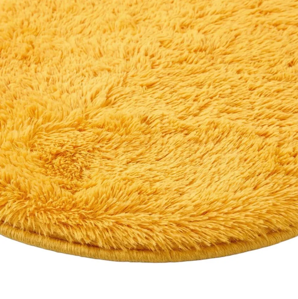 Dywan okrągły Domarex Soft Round, 90 cm, żółty