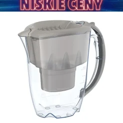 Dzbanek filtrujący AMETHYST do wody, 2,8l, szary, 3 wkłady B25 Maxfor