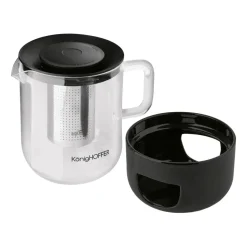Dzbanek z zaparzaczem Konighoffer Bonito, 1 l, z ceramicznym podgrzewaczem