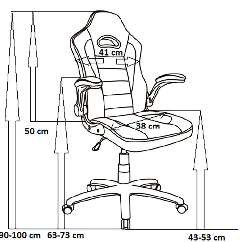 Fotel gamingowy COBRA JUNIOR, CRF – 2301, czerwono - niebieski