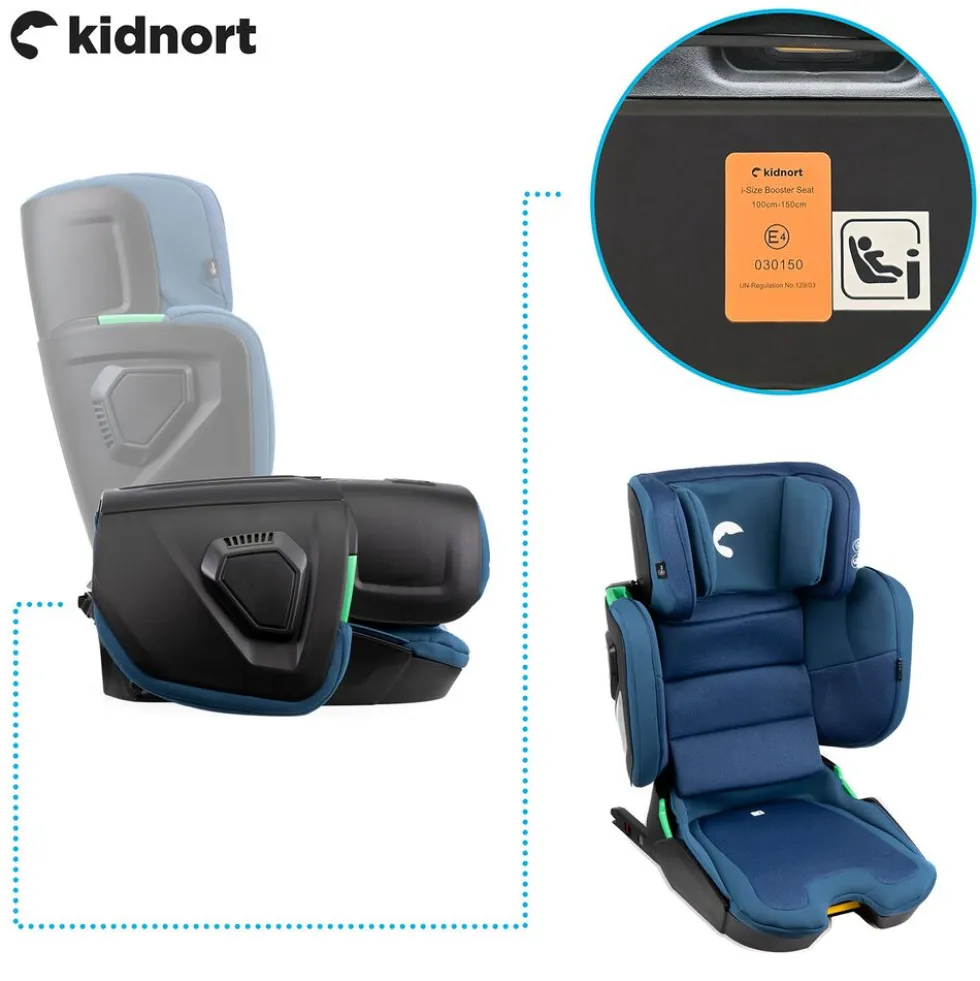 Fotelik samochodowy Kidnort Mane, 100-150 cm, zielony