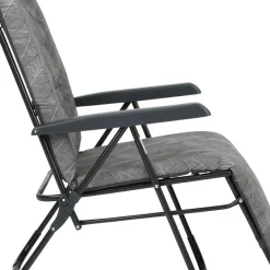Fotel ogrodowy z podnóżkiem Gardenic Toskania Plus G060-06IB, szary