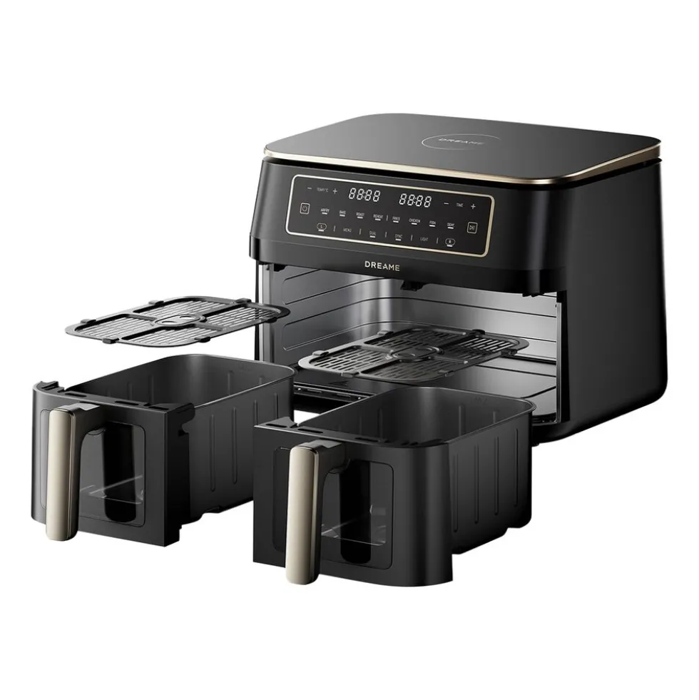Frytkownica beztłuszczowa Dreame Tasti DZ30, 3000 W, 2 x 5,5 l, czarna