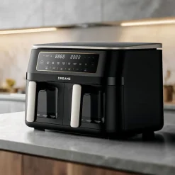 Frytkownica beztłuszczowa Dreame Tasti DZ30, 3000 W, 2 x 5,5 l, czarna