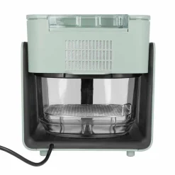 Frytkownica beztłuszczowa szklana Huslog Crystal Steam, 1300 W, 4,2 l, z funkcją pary, zielona