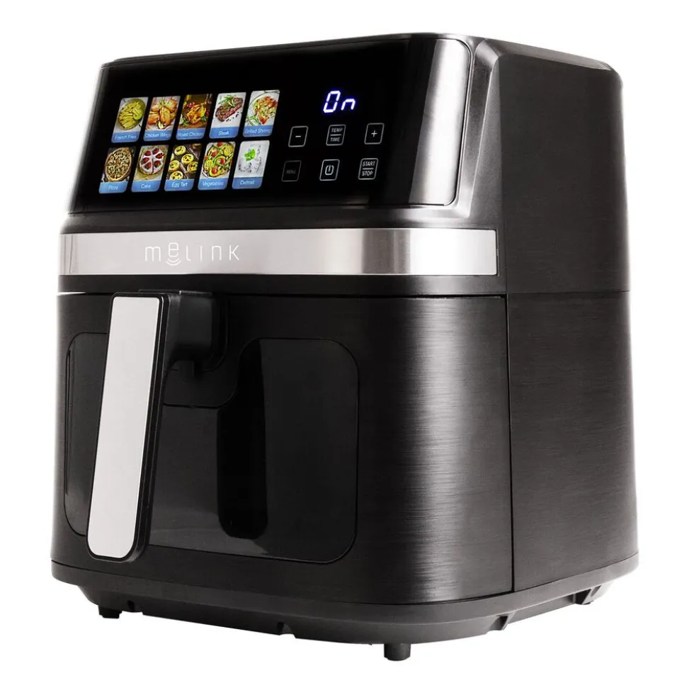 Frytkownica beztłuszczowa z okienkiem Melink, 1700 W, 8,6 l, czarna