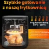 Frytkownica beztłuszczowa z okienkiem Extralink, 1800 W, 6,5 l, czarna