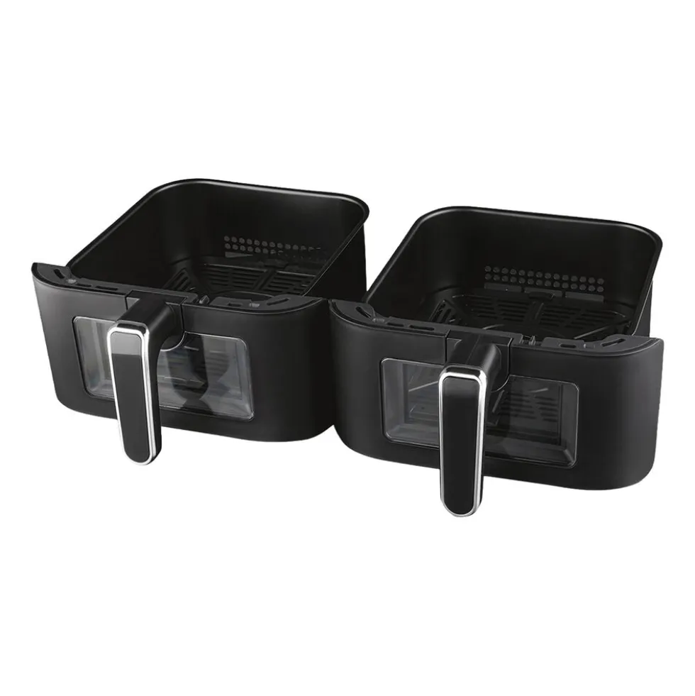 Frytkownica dwukomorowa Hoffen Expert HO-00091, 2800 W, 11 l, czarna