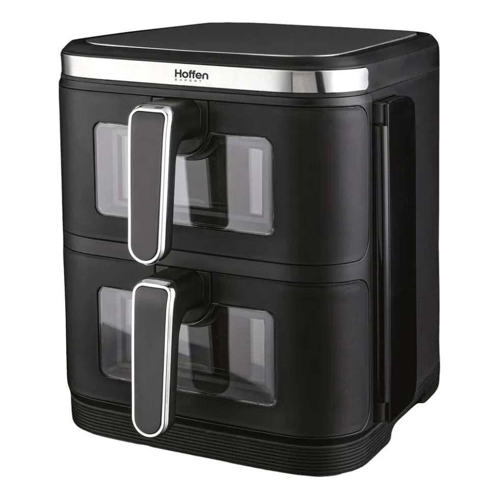 Frytkownica dwukomorowa Hoffen Expert HO-00091, 2800 W, 11 l, czarna